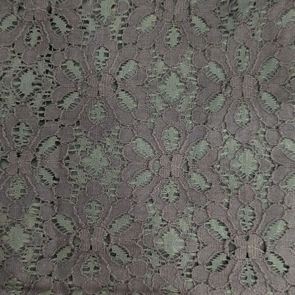 Ann Taylor LOFT Dark Forest Green Lace Floral Shorts 6 Original - Picture 3 of 10